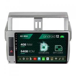 Navigatie Toyota Land Cruiser   Prado J150 (2014-2016), Android 13, A-Octacore   2GB RAM + 32GB ROM, 10.1 Inch - AD-BGA10002+AD-BGRKIT061