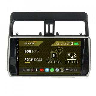 Navigatie Toyota Land Cruiser   Prado J150 (2018+), Android 12, E-Octacore   2GB RAM + 32GB ROM, 10.1 Inch - AD-BGE10002+AD-BGRKIT078