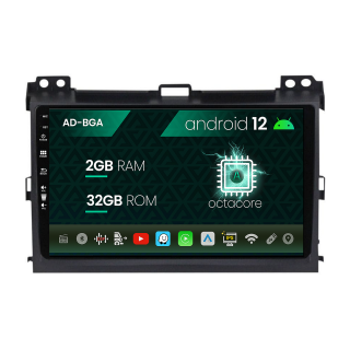 Navigatie Toyota Prado J120 (2002 - 2010), Android 13, A-Octacore   2GB RAM + 32GB ROM, 9 Inch - AD-BGA9002+AD-BGRKIT083