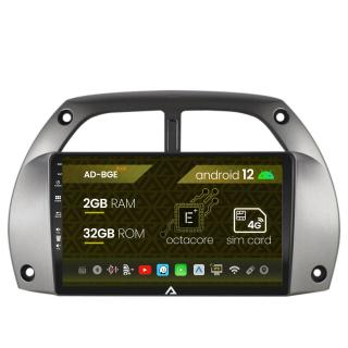 Navigatie Toyota RAV4 (2001-2006), Android 12, E-Octacore   2GB RAM + 32GB ROM, 9 Inch - AD-BGE9002+AD-BGRKIT109