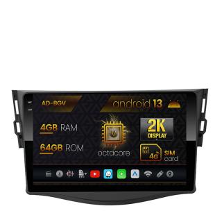 Navigatie Toyota RAV4 (2006-2013), Android 13, V-Octacore   4GB RAM + 64GB ROM, 9.5 Inch - AD-BGV9004+AD-BGRKIT096