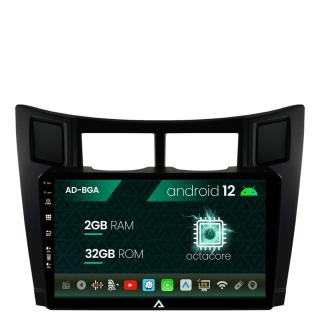 Navigatie Toyota Yaris (2005-2012), Android 13, A-Octacore   2GB RAM + 32GB ROM, 9 Inch - AD-BGA9002+AD-BGRKIT103