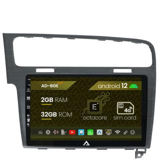 Navigatie Volkswagen Golf 7, Android 12, E-Octacore   2GB RAM + 32GB ROM, 10.1 Inch - AD-BGE10002+AD-BGRKIT023A