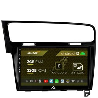 Navigatie Volkswagen Golf 7, Android 12, E-Octacore   2GB RAM + 32GB ROM, 10.1 Inch - AD-BGE10002+AD-BGRKIT023B