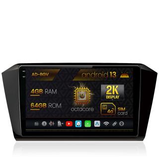 Navigatie Volkswagen Passat B8, Android 13, V-Octacore   4GB RAM + 64GB ROM, 10.36 Inch - AD-BGV10004+AD-BGRKIT037