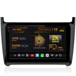 Navigatie Volkswagen Polo (2014+), Android 13, V-Octacore   4GB RAM + 64GB ROM, 9.5 Inch - AD-BGV9004+AD-BGRKIT033