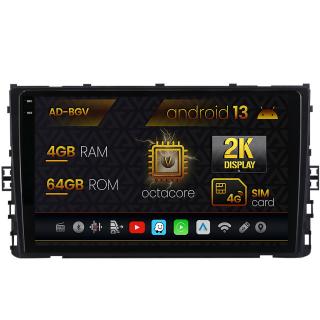 Navigatie Volkswagen Polo (2018+), Android 13, V-Octacore   4GB RAM + 64GB ROM, 9.5 Inch - AD-BGV9004+AD-BGRKIT041