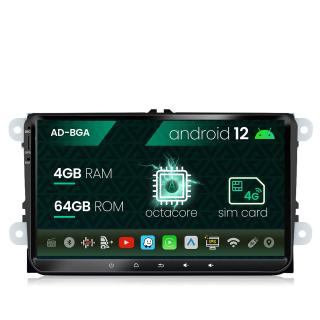 Navigatie Volkswagen, Skoda, Seat, Android 13, A-Octacore   4GB RAM + 64GB ROM, 9 Inch - AD-BGAW9AC