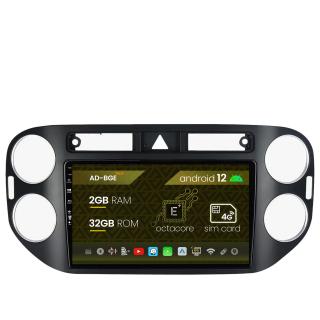 Navigatie Volkswagen Tiguan (2008-2010), Android 12, E-Octacore   2GB RAM + 32GB ROM, 9 Inch - AD-BGE9002+AD-BGRKIT035