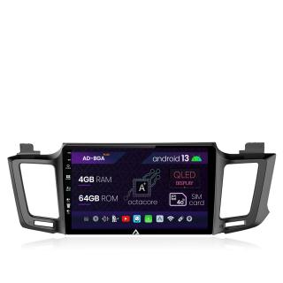 Navitatie Toyota RAV4 (2013-2018), Android 13, A-Octacore   4GB RAM + 64GB ROM, 10.1 Inch - AD-BGA10004+AD-BGRKIT060