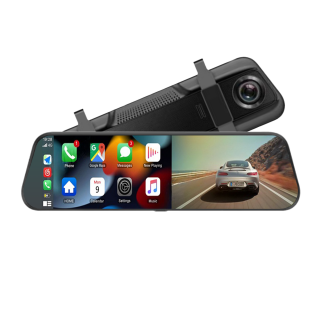 Oglinda DVR, 2K, 9.66   touch screen, CarPlay si Android Auto wireless, Control vocal, Monitorizare parcare, Camera marsarier - AD-BGCMXP7