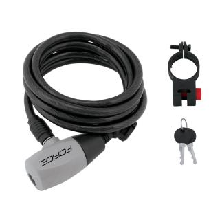 Antifurt bicicleta Force Ron spirala 120cm 8 mm negru
