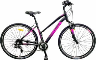 Bicicleta Trekking Polar Forester Comp Lady - 28 Inch, M, Negru-Roz