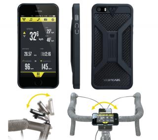 Carcasa Husa Topeak Ridecase Iphone 5, Carbon-Nylon, anti-shock, neagra