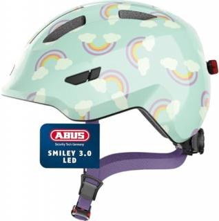 Casca bicicleta ABUS Smiley 3.0 LED Blue rainbow, M (50-55 cm)