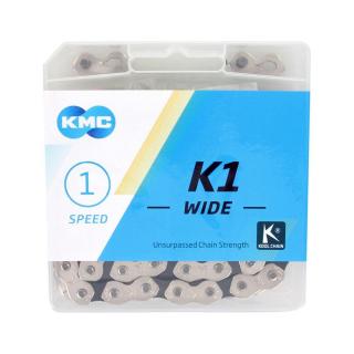 Lant KMC K1 Wide Single-Speed Argintiu Negru 100 Zale