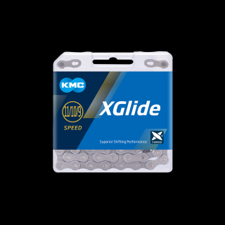 Lant KMC X-Glide Cues 9 10 11 viteze 118 Zale Gri