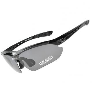 Ochelari sport pentru ciclism polarizati Rockbros 10003 cu 5 lentile interschimbabile