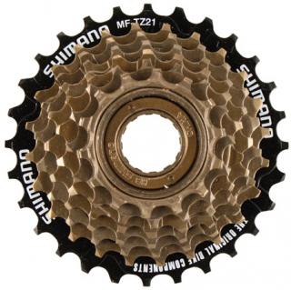 Pinion Filetat Shimano Tourney, Mf-Tz500 - 7, 7Vit, Hg 14-28T, Maro-Negru