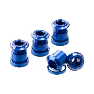 Set 4 suruburi angrenaj Reverse Chainring Bolt Albastre