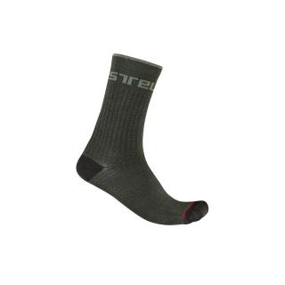 Sosete Castelli Distanza 20, Kaki, S M, 36-39