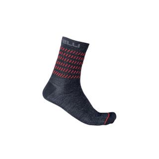 Sosete Castelli Go 15, Bleumarin Rosu, S M, 36-39