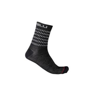 Sosete Castelli Go 15, Negru Alb, S M, 36-39