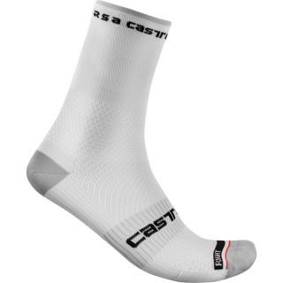 Sosete Castelli Rosso Corsa PRO 15, Alb, 36-39