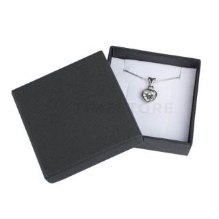 Cutie de hârtie pentru seturi de bijuterii neagră BOX-004-SET