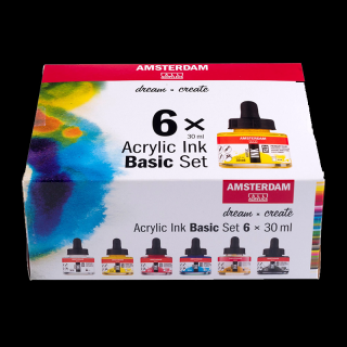 Amsterdam Basic set de cerneală acrilică 6 x 30 ml (Amsterdam)