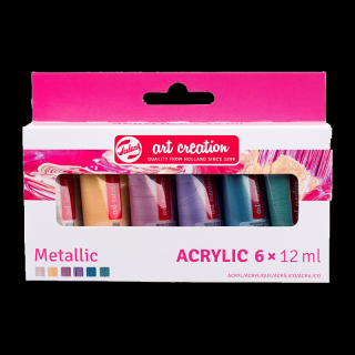 Art Creation Set de culori acrilice 6 x 12 ml - Metallic (Art)