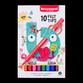 Bruynzeel Felt tip set - 10 culori (Bruynzeel Felt tip set -)