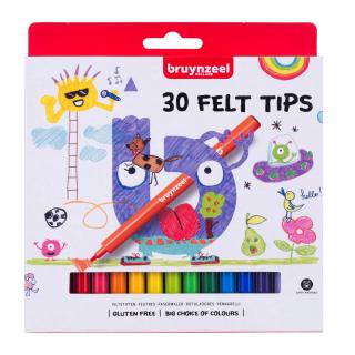 Bruynzeel Felt tip set - 30 de culori (Bruynzeel Felt tip set)