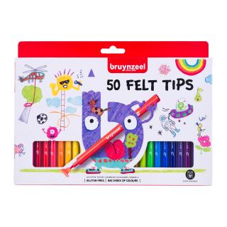 Bruynzeel Felt tip set - 50 de culori (Bruynzeel Felt tip set)