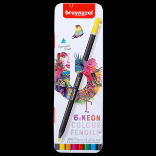 Creioane colorate Bruynzeel Expression - Neon - set de 6 buc