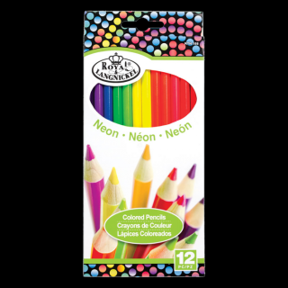 Creioane colorate de neon Royal &amp; Langnickel - set de 12 buc