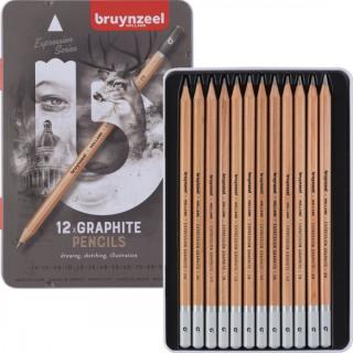 Creioane de grafit Bruynzeel - set de 12buc