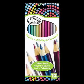 Creioane metalice colorate Royal &amp; Langnickel - set de 12 buc