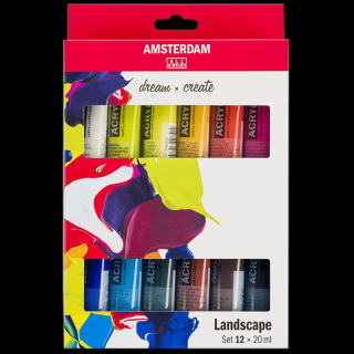 Culori acrilice Amsterdam - set  12 x 20ml - Landscape