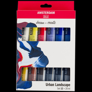 Culori acrilice Amsterdam - set  12 x 20ml - Urban landscape