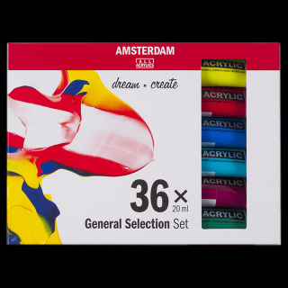 Culori acrilice Amsterdam - set 36 x 20 ml - General selection