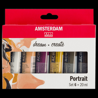 Culori acrilice Amsterdam - set 6 x 20ml - Portrait