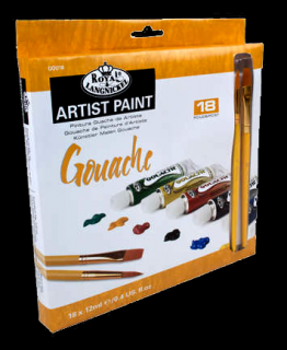 Culori gouache Royal Langnickel - set de 18 x 12 ml