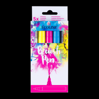 Ecoline Brush Pen Set Primary - 5 culori (Ecoline Brush Pen)