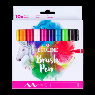 Ecoline Stilou de acuarelă Bright - 10 culori (Ecoline Stilou)