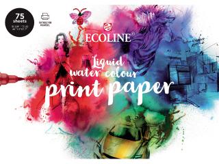 Ecoline Watercolour Print Paper A4, 150g, 75 de foi (Ecoline)