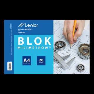 Leniar bloc milimetric A4 - 20 foi (Leniar bloc milimetric A4)