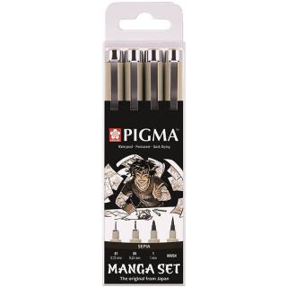 Manga Pigma® Micron stilouri sepie - set 4 buc