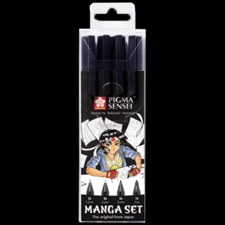 Manga stilouri Pigma Sensei - set 4 buc