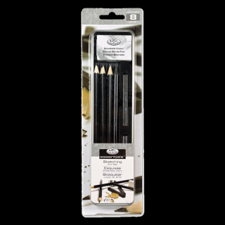 Royal Langnickel Mini set de creioane de schiță în foaie - 8buc ()